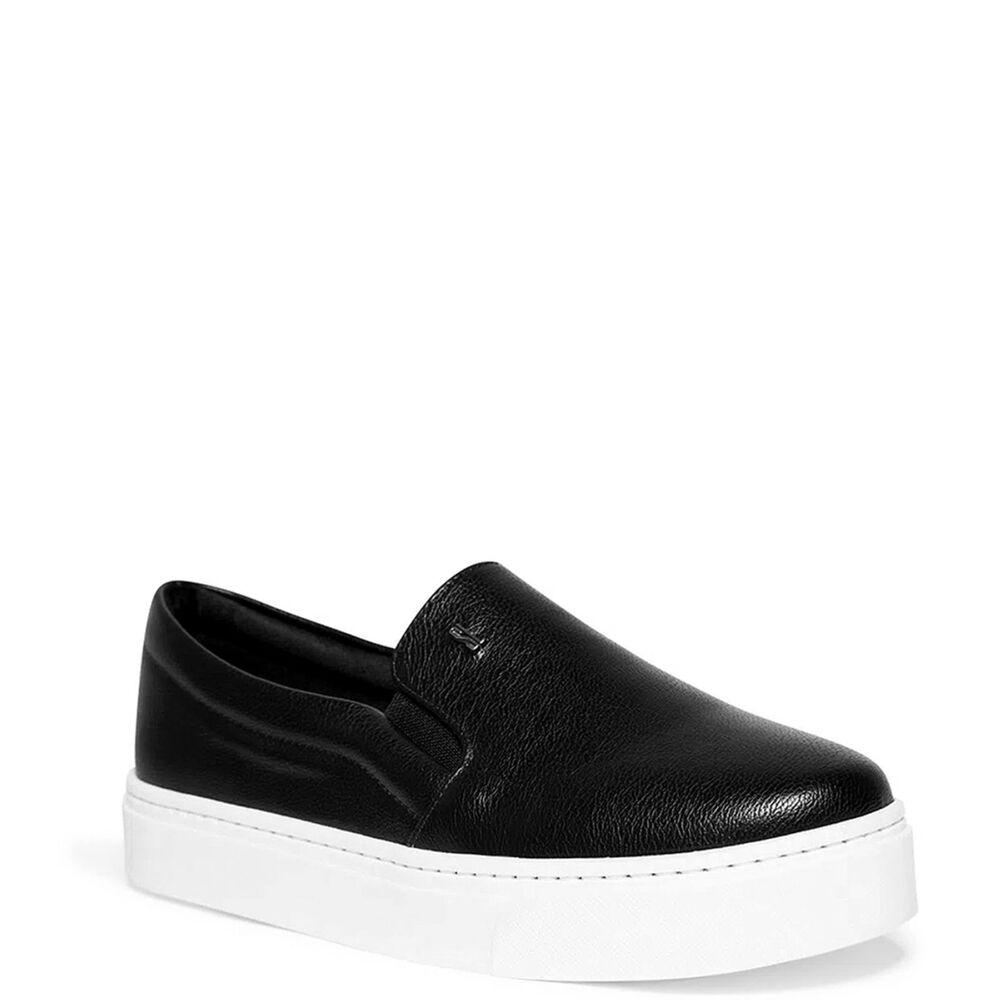 Santa Lolla Black Slip On Sneakers 38 Platform White Sole Minimalist Casual
